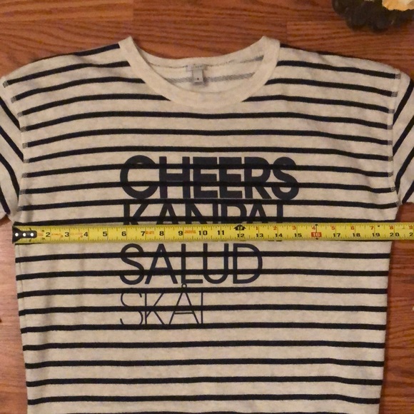 J Crew Cheers Ivory Stripes Long Sleeve Sweatshirt - Picture 6 of 8